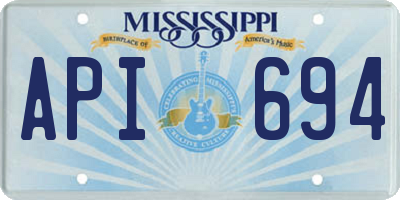 MS license plate API694