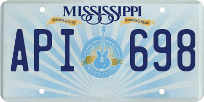 MS license plate API698