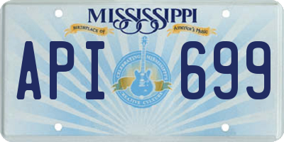 MS license plate API699