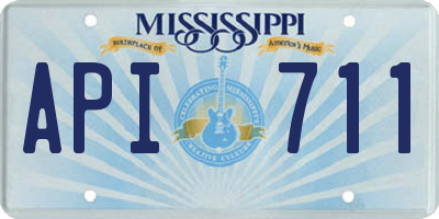 MS license plate API711