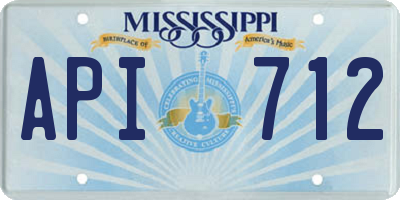 MS license plate API712