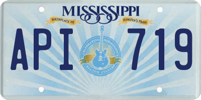 MS license plate API719