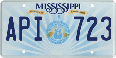 MS license plate API723