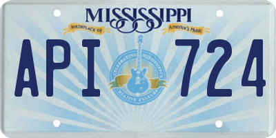 MS license plate API724