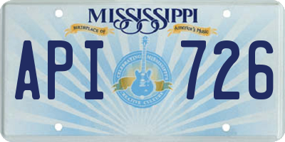 MS license plate API726