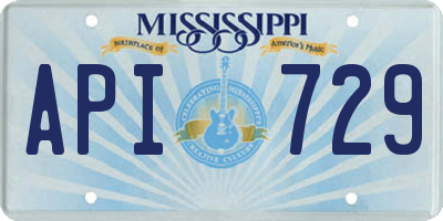 MS license plate API729
