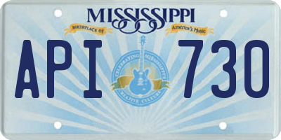 MS license plate API730