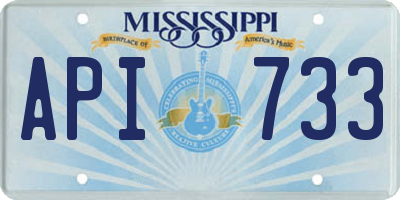 MS license plate API733