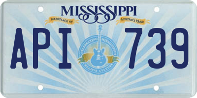 MS license plate API739