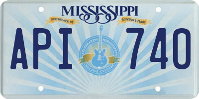 MS license plate API740