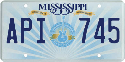 MS license plate API745