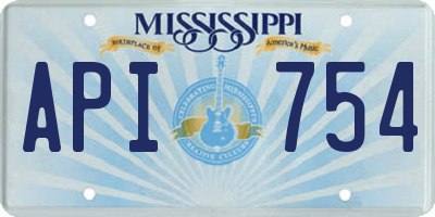 MS license plate API754