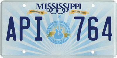 MS license plate API764