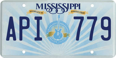 MS license plate API779