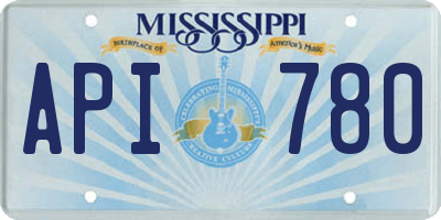 MS license plate API780