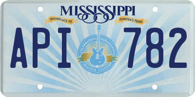 MS license plate API782