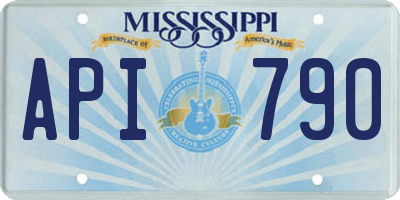 MS license plate API790