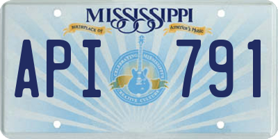 MS license plate API791