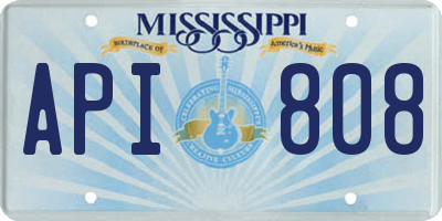 MS license plate API808
