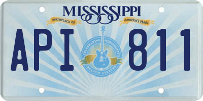 MS license plate API811