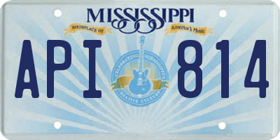MS license plate API814