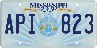 MS license plate API823