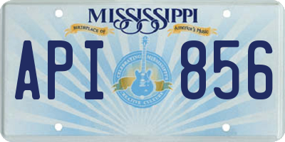 MS license plate API856