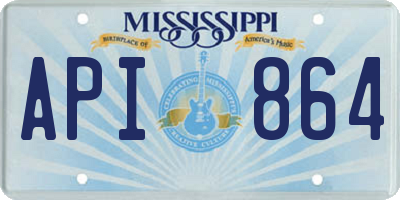 MS license plate API864