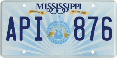 MS license plate API876