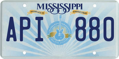 MS license plate API880