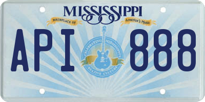 MS license plate API888