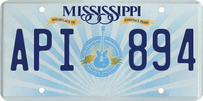 MS license plate API894