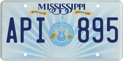 MS license plate API895
