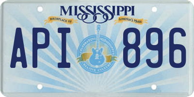 MS license plate API896