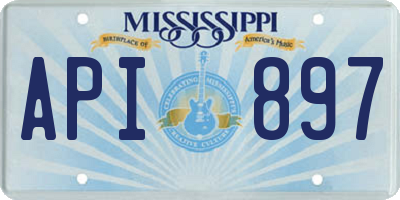 MS license plate API897