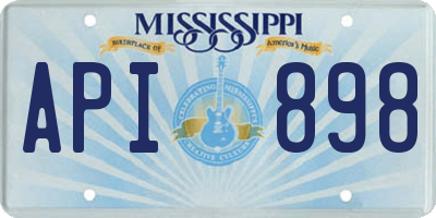 MS license plate API898