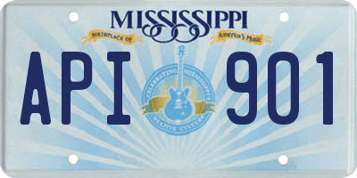 MS license plate API901