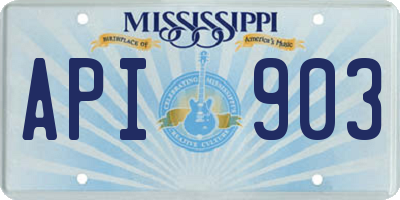 MS license plate API903