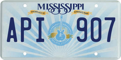 MS license plate API907