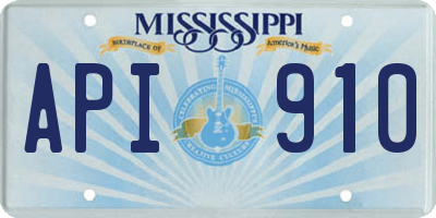 MS license plate API910