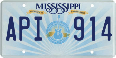 MS license plate API914