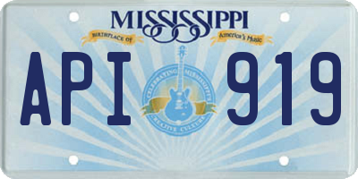 MS license plate API919