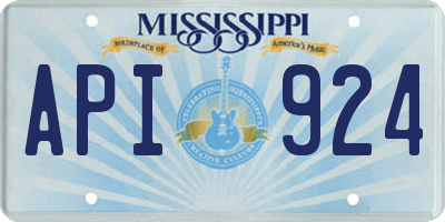 MS license plate API924