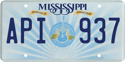 MS license plate API937
