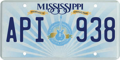 MS license plate API938