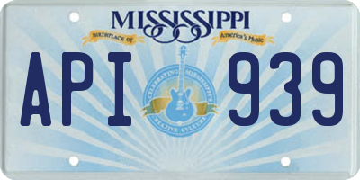 MS license plate API939