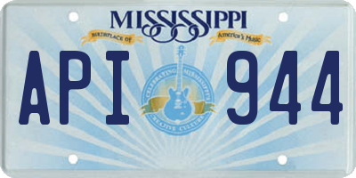 MS license plate API944