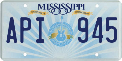 MS license plate API945