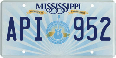 MS license plate API952