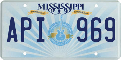 MS license plate API969